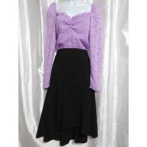 𝅺SPIN DOCTOR Retro inspired black classic Skirt